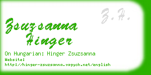 zsuzsanna hinger business card